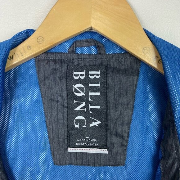 Billabong Soft Shell Jacket Blue Vented Mens Size Large Windbreaker Full Zipper - Picture 4 of 14